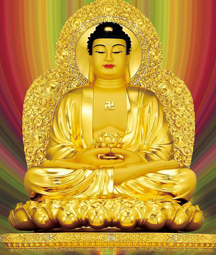 金色南无阿弥陀佛佛像