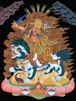 宗喀巴大师高清唐卡释迦牟尼佛装饰画高清唐卡八吉祥宝瓶释迦牟尼佛唐