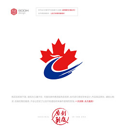 枫叶logo出口飞鸟标志设计