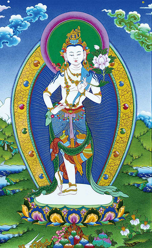 高清大图唐卡观音菩萨