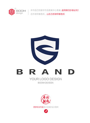 盾牌logo眼睛聚焦logo设计