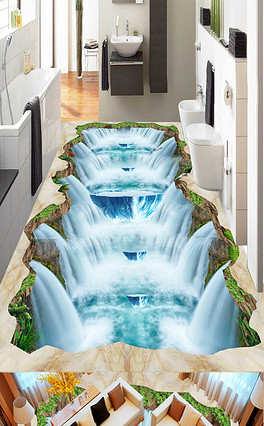 pics 3D Bathroom Floor Design washroom floor background wall 77