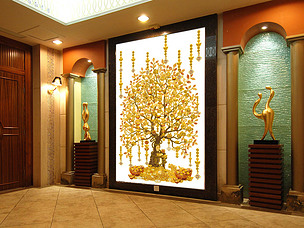 金色摇钱树中式玄关下载-编号15350181-中式电视背景墙-我图网