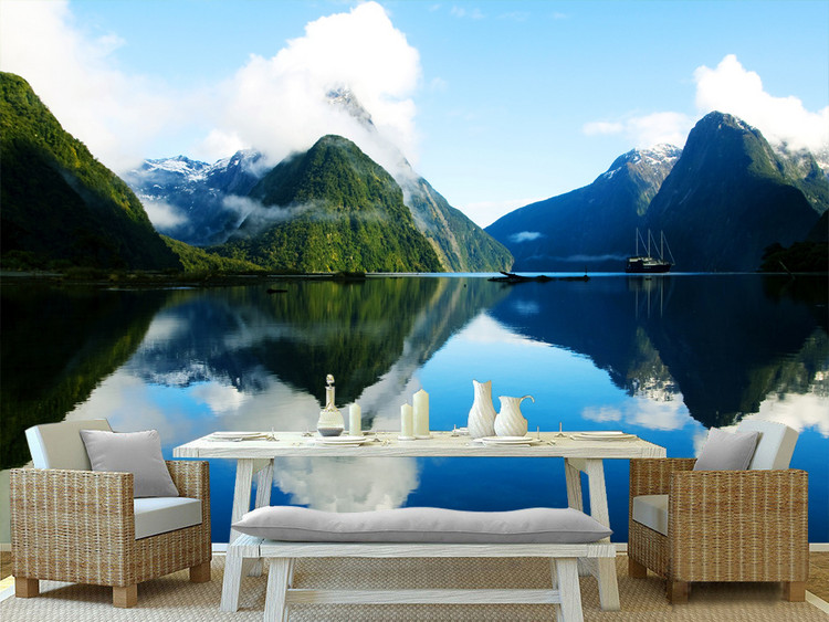 高清山水情秀丽山水风景电视背墙