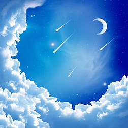 蓝天流星天空吊顶