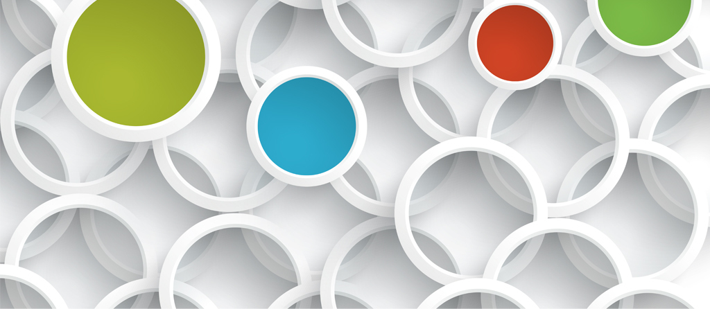 创意圆环彩色圆圈电视背景墙