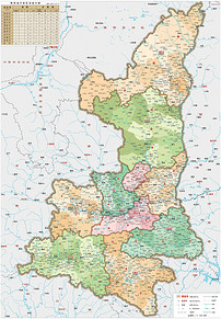 陕西省地图高清版全图图片设计素材_模板下载