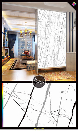 手绘大理石纹欧式花纹玄关背景墙墙