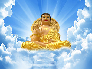 高清释迦牟尼佛壁画装饰画