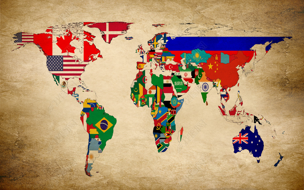 复古世界地图抽象精致背景图片