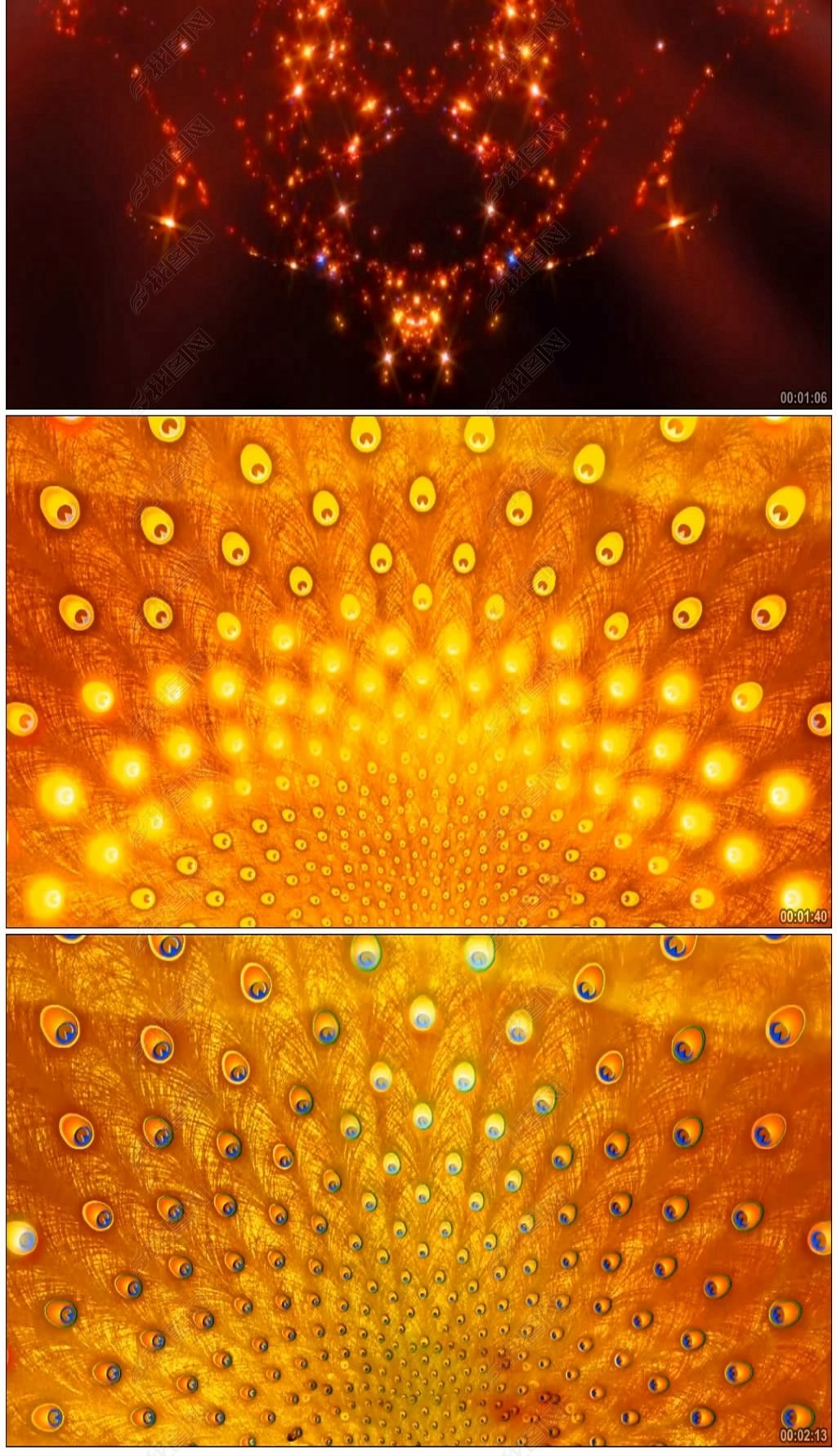 孔雀舞水鼓舞高清LED视频素材