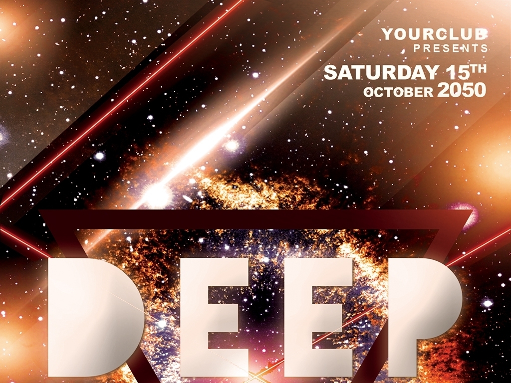 璀璨星系炫光炫酷时尚电音psd宣传海报图片设计素材-高清psd模板下载