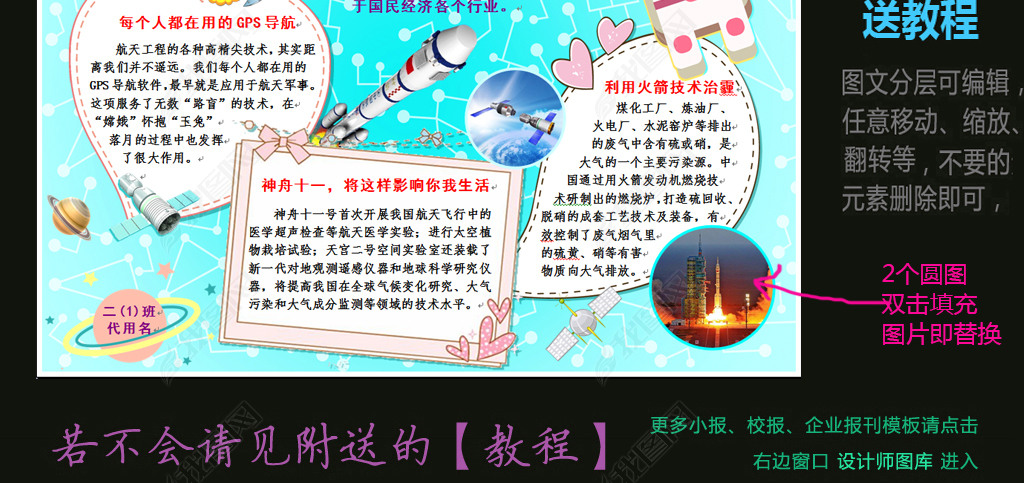 word电子小报神州飞天航天科技小报