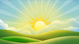 原创太阳升起卡通形象卡通太阳版权可商用