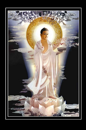 高清药师佛庄严圣像装饰画背景画壁画