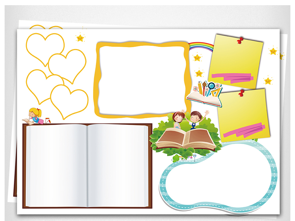 word/psd通用小报空白模板图片素材_psd下载(21.