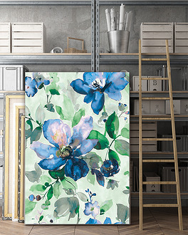 原创装饰画图片素材(16个)_高清抽象彩色蓝设计模板下载_小大喵作品