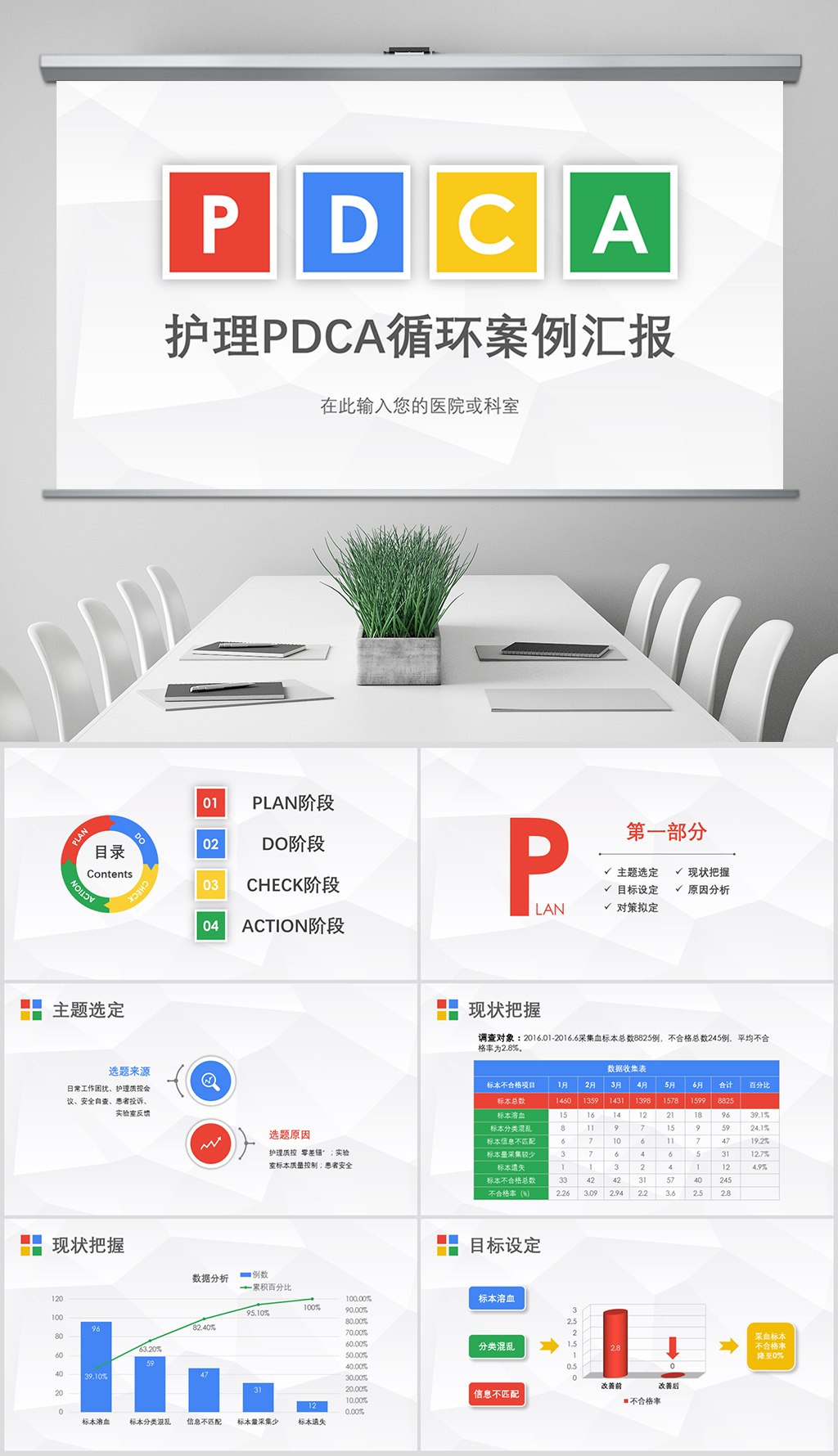 医院护理PDCA循环品管圈案例ppt模板