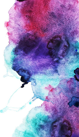 炫彩水墨墨痕矢量背景