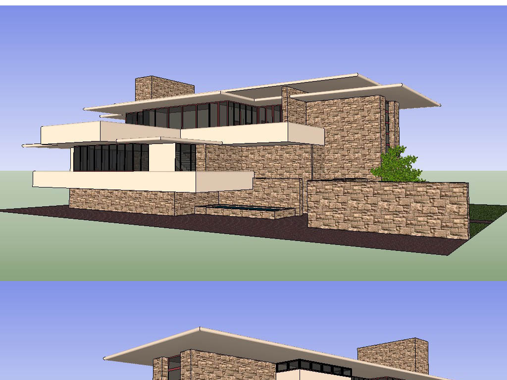 别墅建筑草图大师su模型
