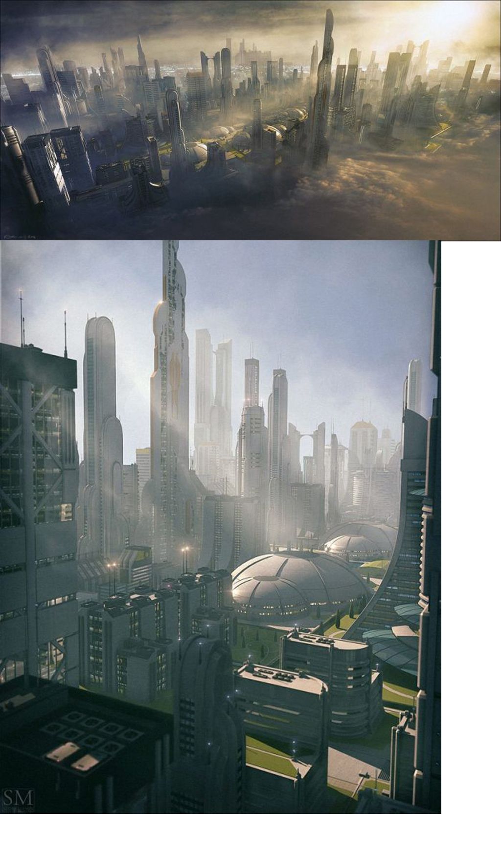 原创15个外太空外星科幻城市楼盘建筑3d模型版权可商用