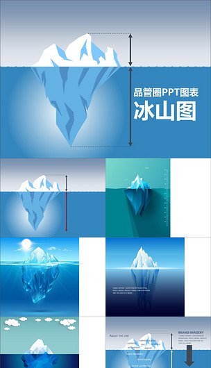 原创品管圈冰山图专业图表9张版权可商用