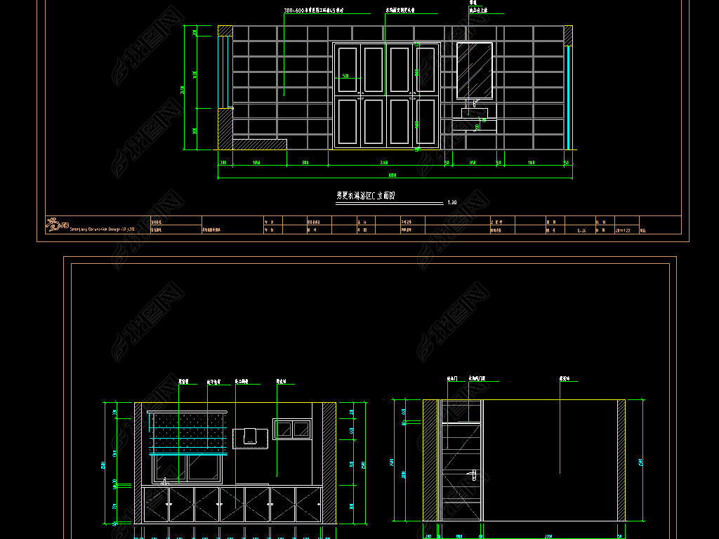 整套瑜珈会所CAD室内设计图