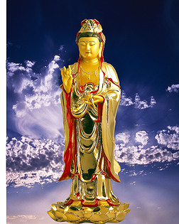 金身观音观音佛像观世音菩萨5d动画桢幅光栅立体画序列图背景墙无框画