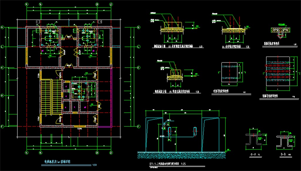 cad图库 全屋定制cad图纸 cad图纸 > 停车库cad建筑施工图 素材图片