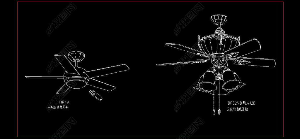 原创吊灯cad立面详图