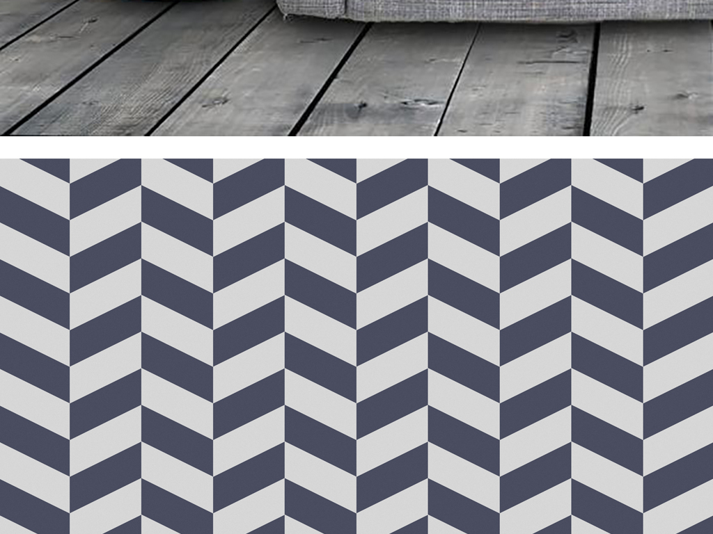 北欧简约黑白条纹现代客厅电视背景墙