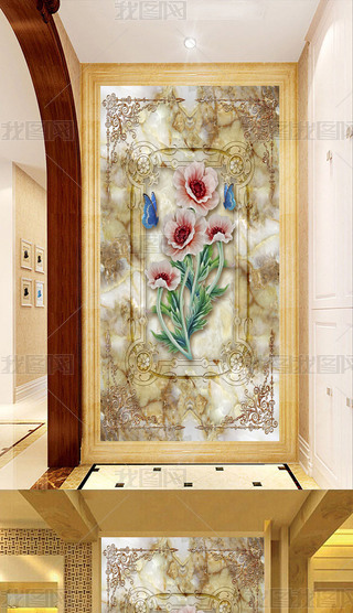 玄关欧式花