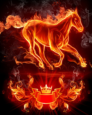 火焰燃烧马马火焰马