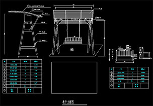 秋千cad立面图
