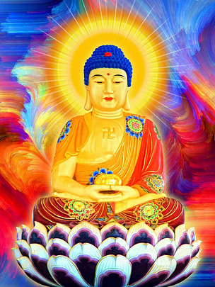 高清佛祖佛陀挂画装饰画壁画