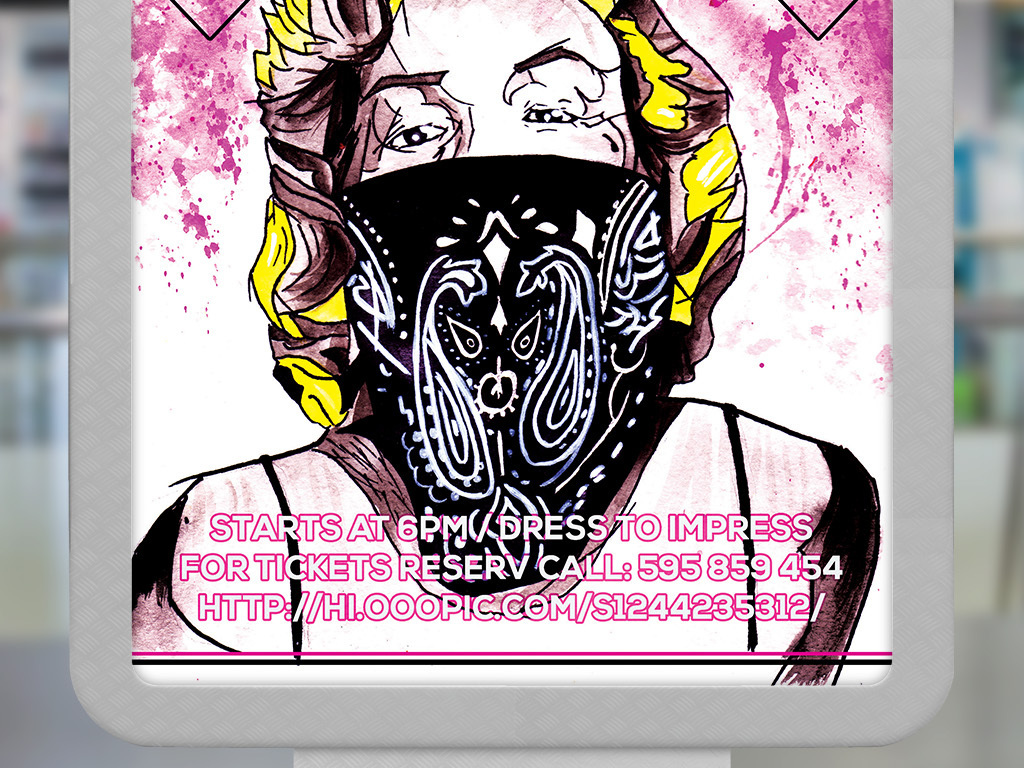 怀旧文艺淡彩手绘女性插画动漫社宣传海报