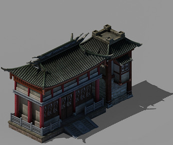 3dmax中國古代民房建築模型