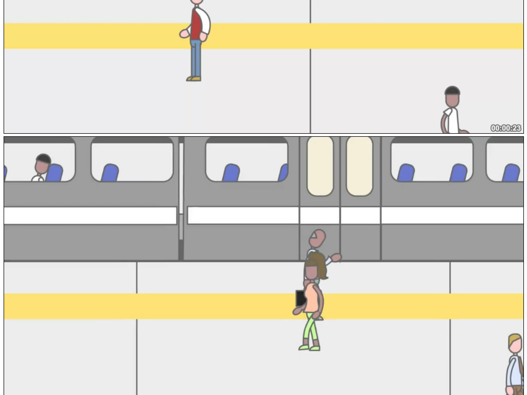 火车站地铁卡通动画片头舞台晚会高清视频