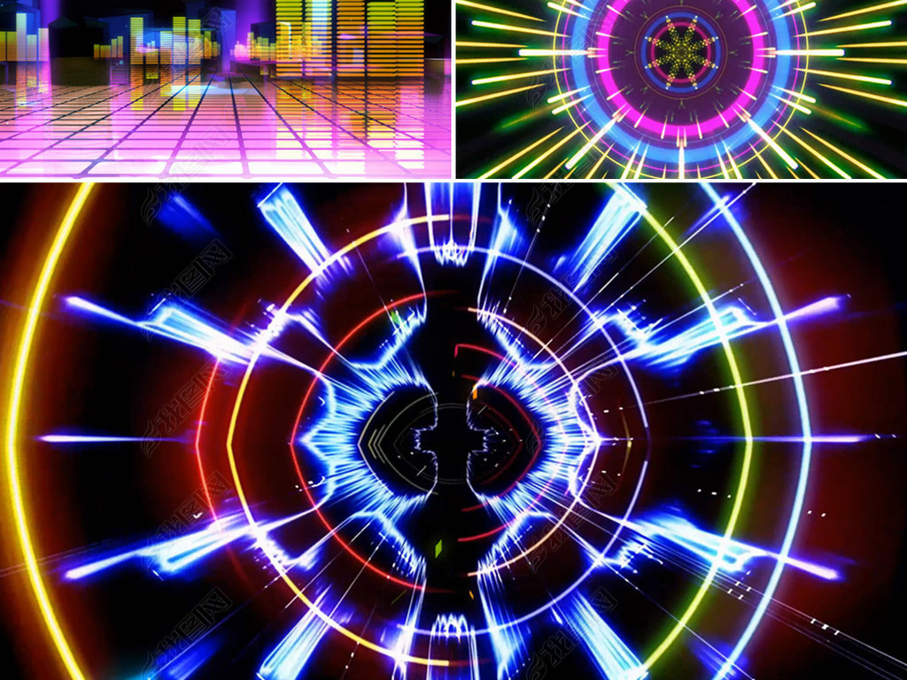 小虎队歌曲青苹果乐园演出背景视频动感舞台背