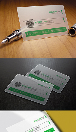 工作卡片印刷|简约时尚名片设计透明名片