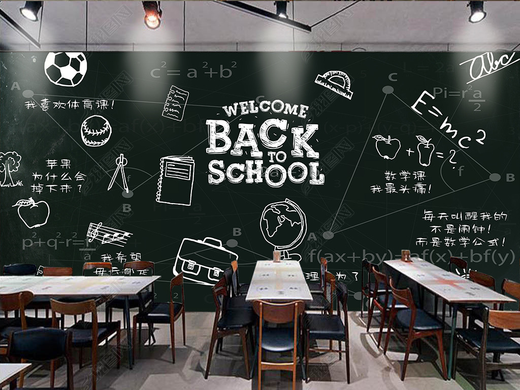 复古酒吧餐厅黑板粉笔字装饰画