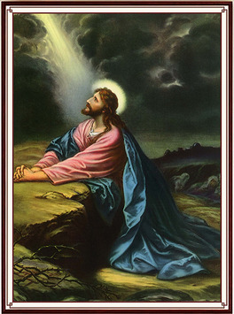 基督教耶稣油画背景墙装饰画