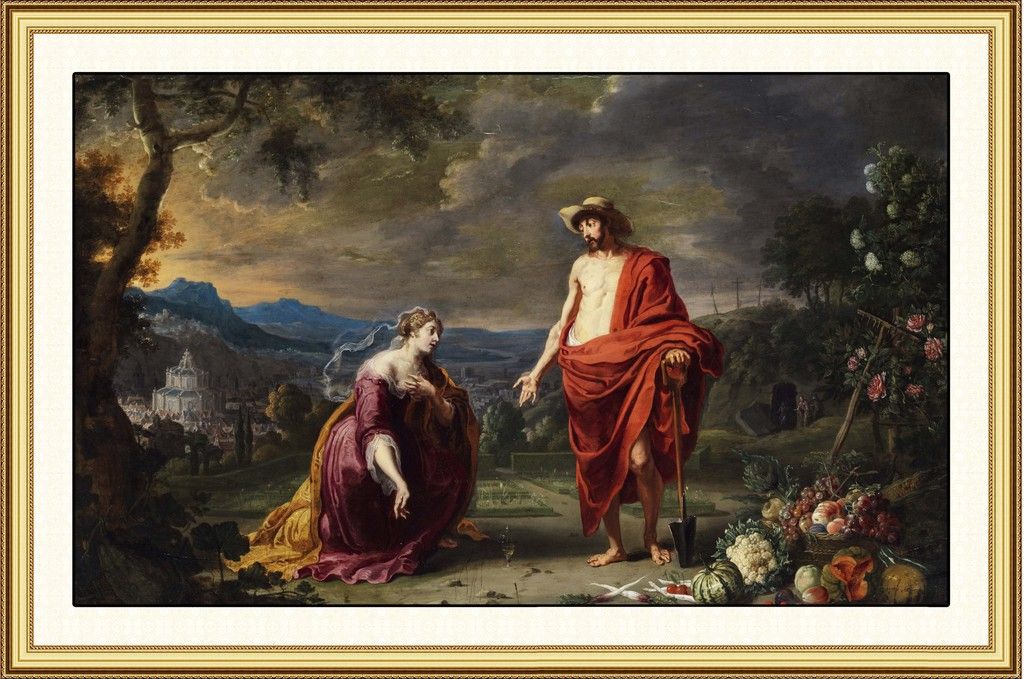 基督教耶稣油画背景墙装饰画