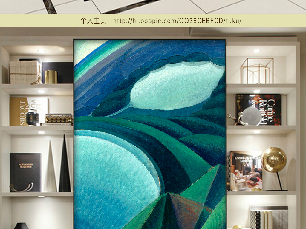 装饰画 美式装饰画 油画装饰画 > 抽象山水风景油画 素材图片参数
