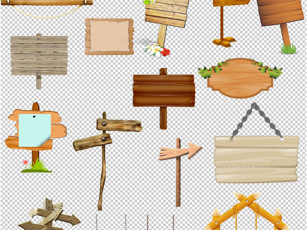 导向牌木质指示牌免扣海报素材