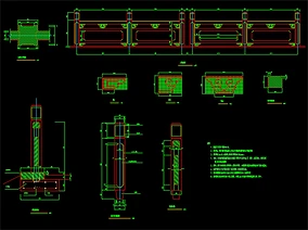 石材栏杆CAD大样图