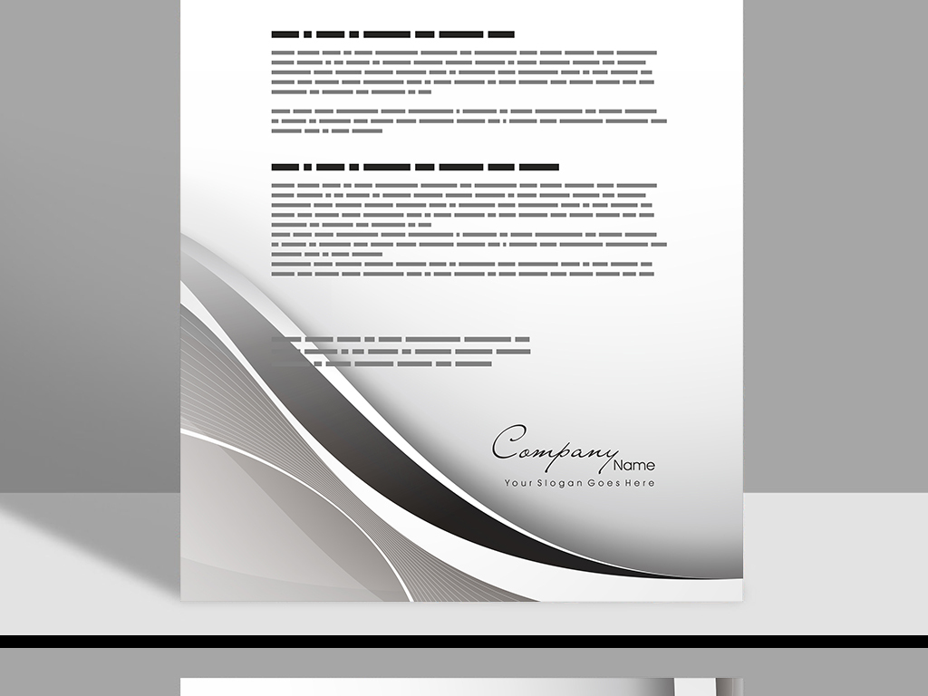 黑白商务科技word背景信纸文档背景