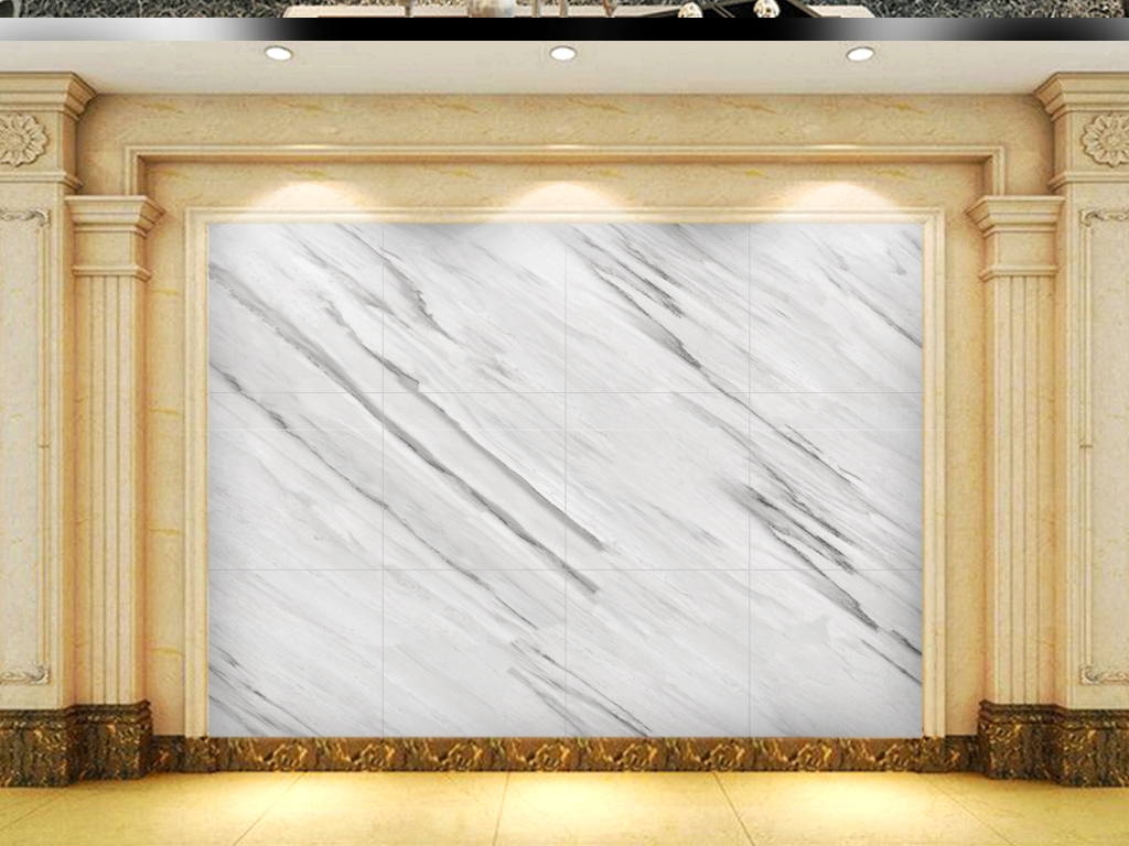 酒店客厅餐厅大堂瓷砖大理石纹背景墙