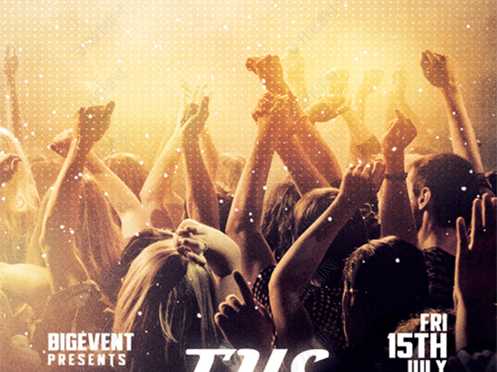 原创欧美酒吧音乐狂欢派对海报psd模板