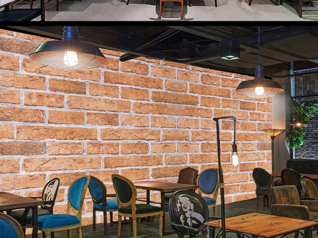 欧美时尚立体砖墙装饰背景墙